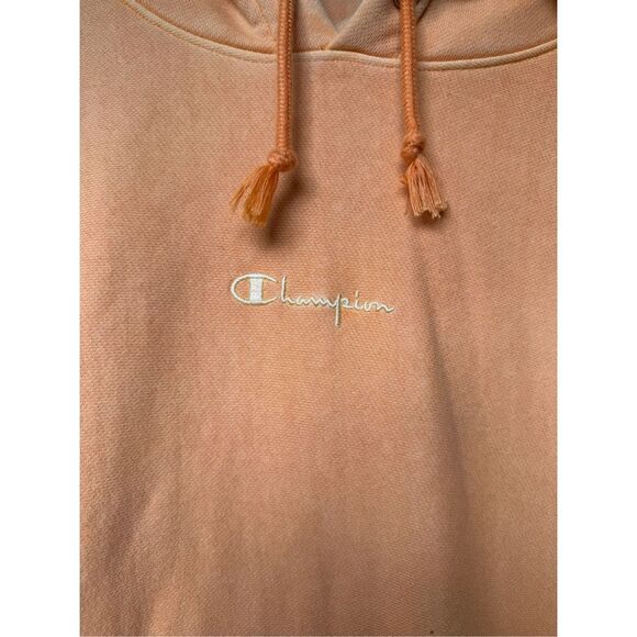 Champion Reverse Weave Men's Small Orange Vintage Embroidered Sweatshirt Hoodie - Picture 2 of 4